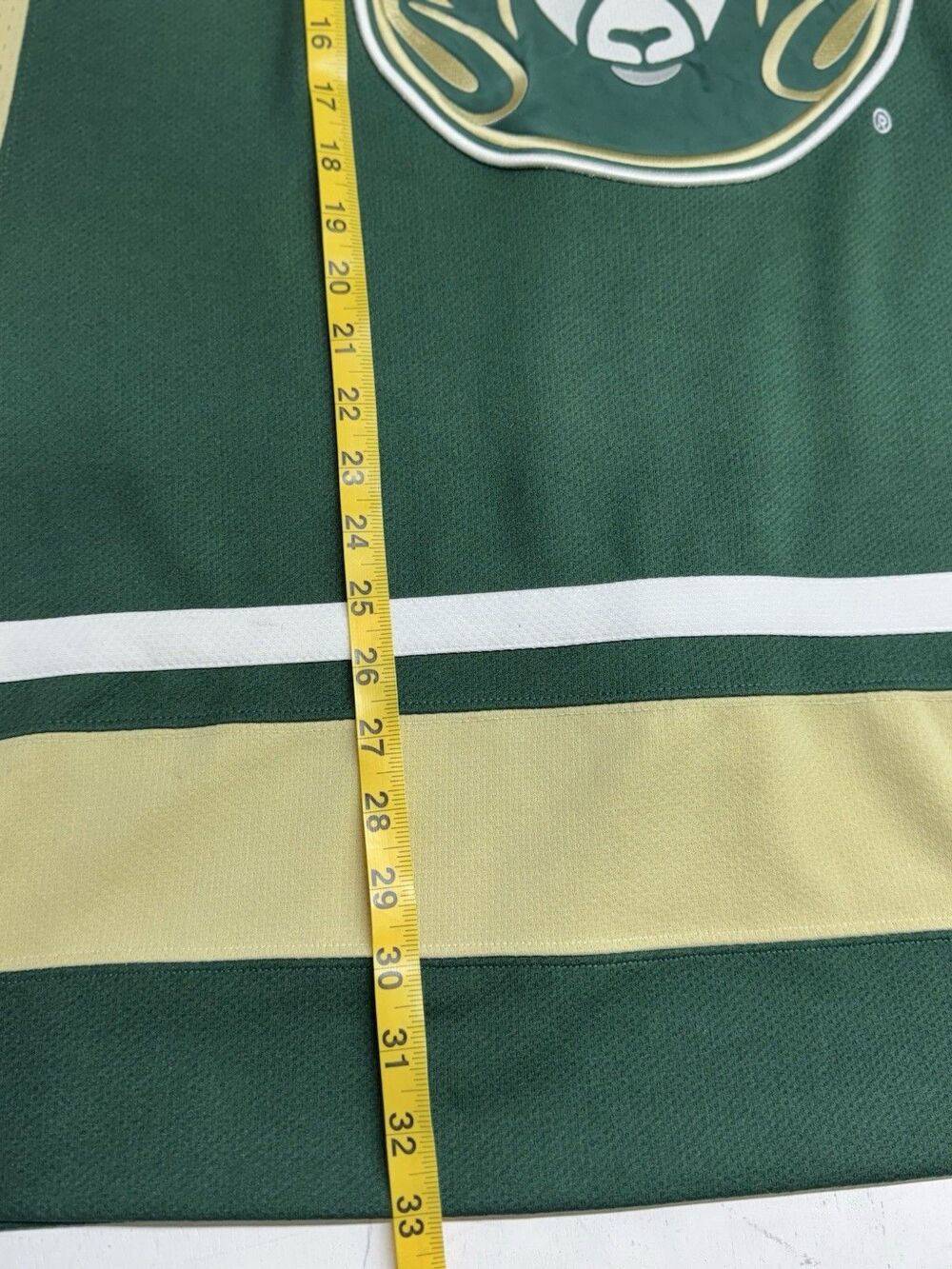 Colorado State Rams NCAA Hockey Jersey Colosseum Athletics Lace Up Green Mens L - Picture 4 of 6